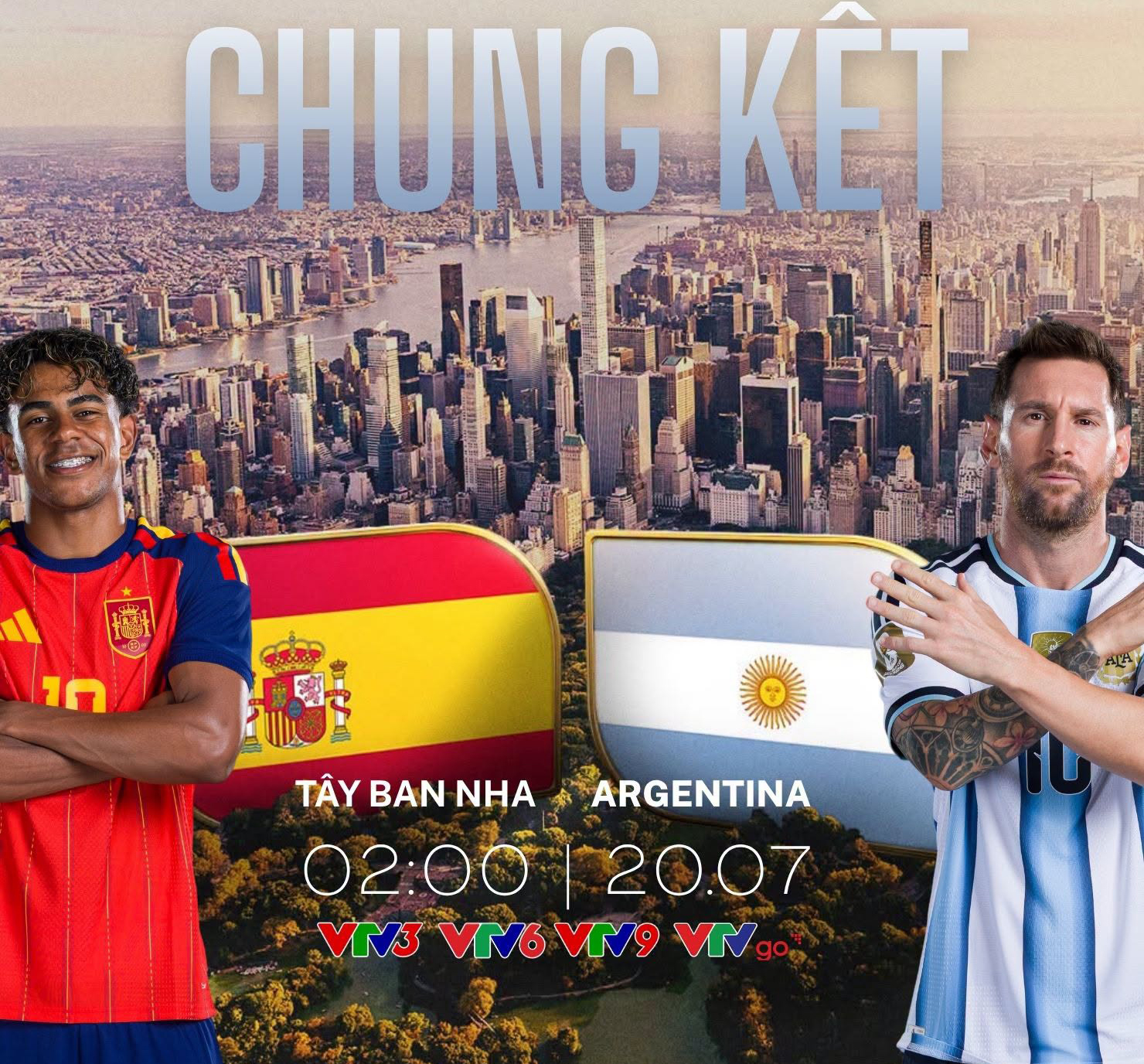 Link xem trực tiếp Tây Ban Nha và Argentina, chung kết World Cup 2026

